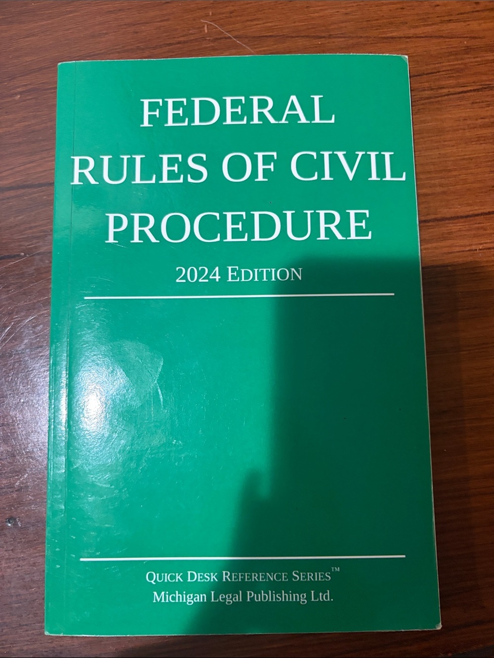 Federal Rules of Civil Procedure 2024 Edition - Green Cover